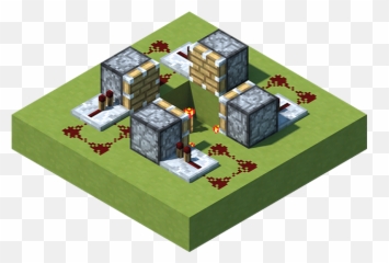 How To Build A Mob Farm Trap - Minecraft Piston Loop png