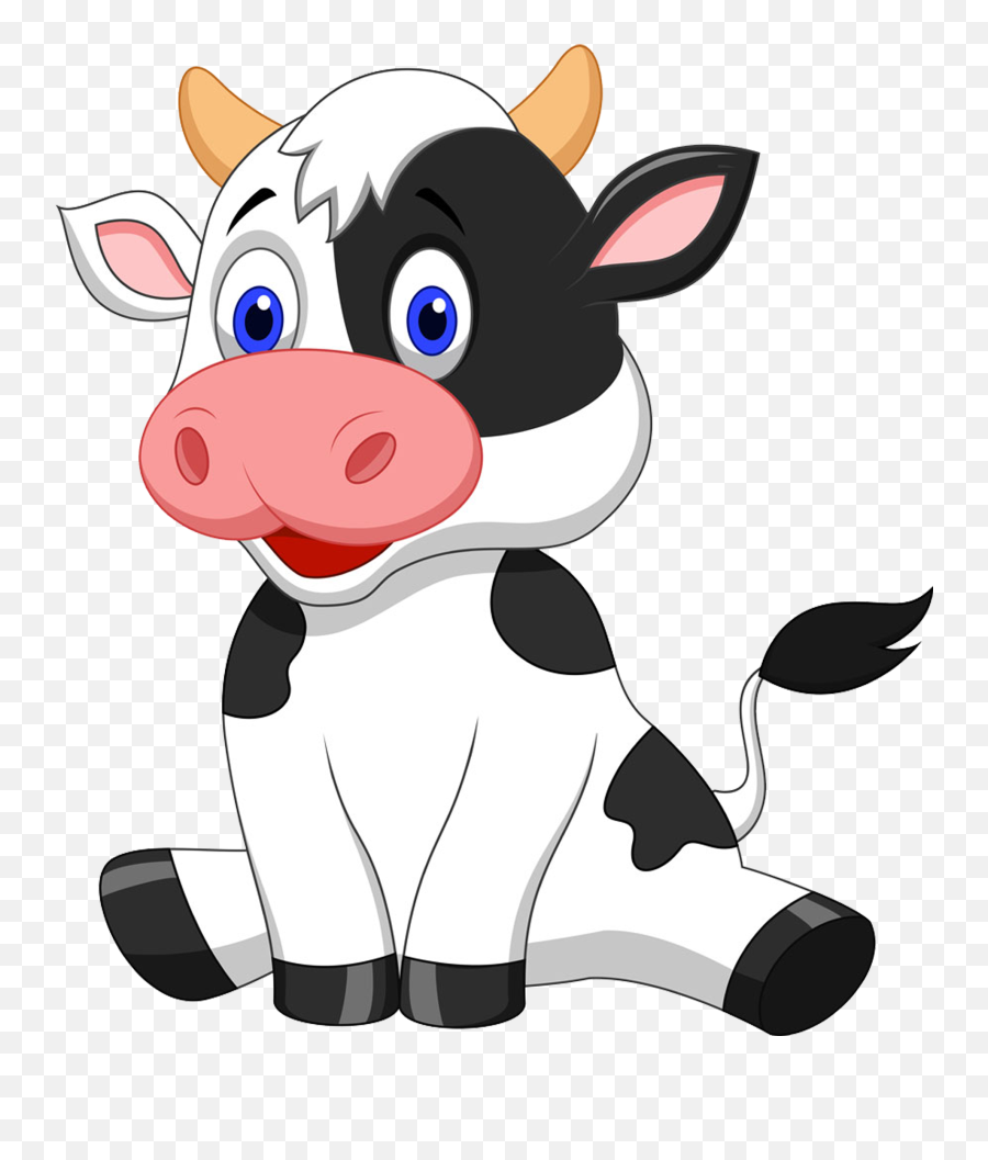 Dibujo Vaca Png - Cow Farm Animals Cartoon,Vaca Png