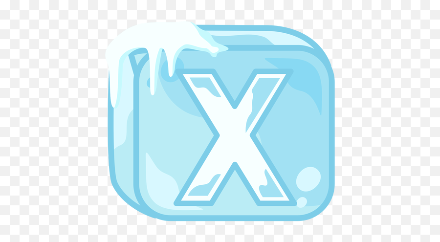 Ice Cube Letter X Transparent Png U0026 Svg Vector - Language,Ice Cubes Icon