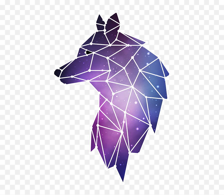 Geometric Wolf Low Poly Galaxy Pack Fleece Blanket For - Art Galaxy Wolf Png,Cool Wolf Icon