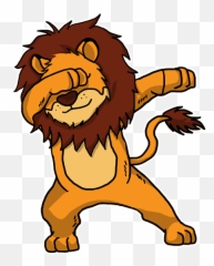 Funny Dabbing Lion Dance Big Cat Lover Gift Kids T - Shirt png