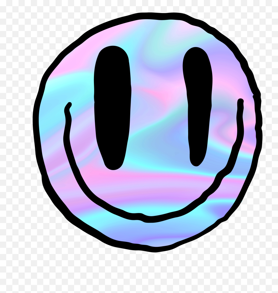 Trippy Smiley Face Tumblr Aesthetic Glitch Cute - Dot Png,Simley Face Text Icon