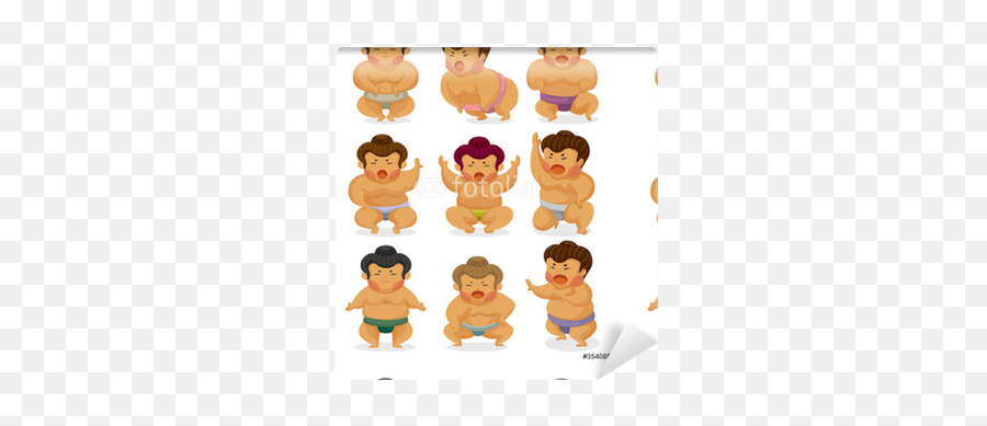 Wallpaper Cartoon Sumo Wrestler Icons - Pixershk Png,Sumo Icon