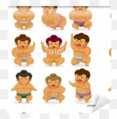 Wallpaper Cartoon Sumo Wrestler Icons - Pixershk Png,Sumo Icon