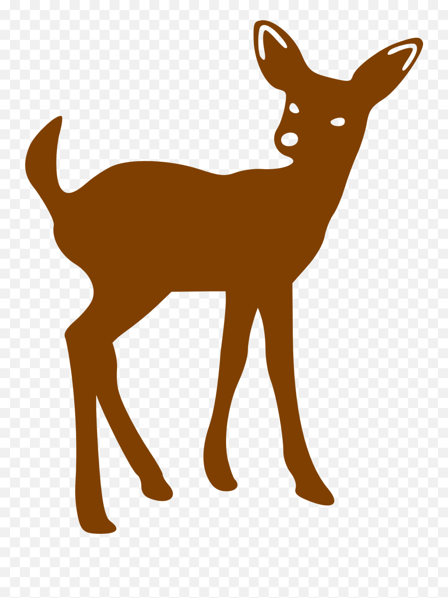 Deer Face Silhouette - Clipart Baby Deer Silhouette Png,Face Silhouette Png