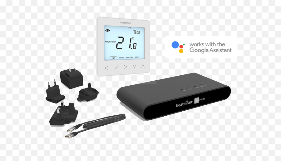 Google Home And Smart Thermostat Heatmiser Neo - Smart Thermostat Google Home Png,Google Home Png