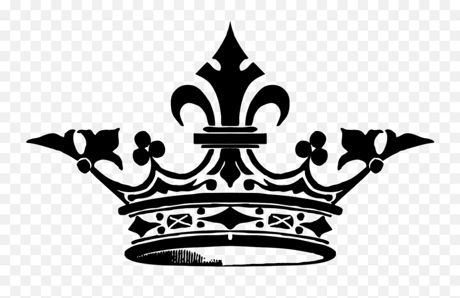 Download Crown - Black Royal Crown Png,Crown Png Black And White