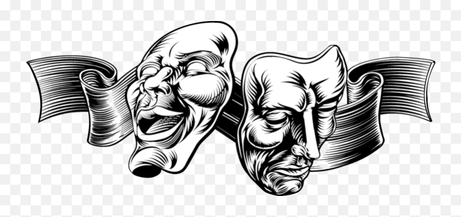 Download Comedy Tragedy Masks Png - Comedy And Tragedy Masks Png,Drama Masks Png