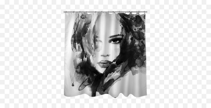 Beautiful Woman Face - Art Print Ismagilovau0027s Beautiful Black And White Painting For Women Png,Beautiful Woman Png