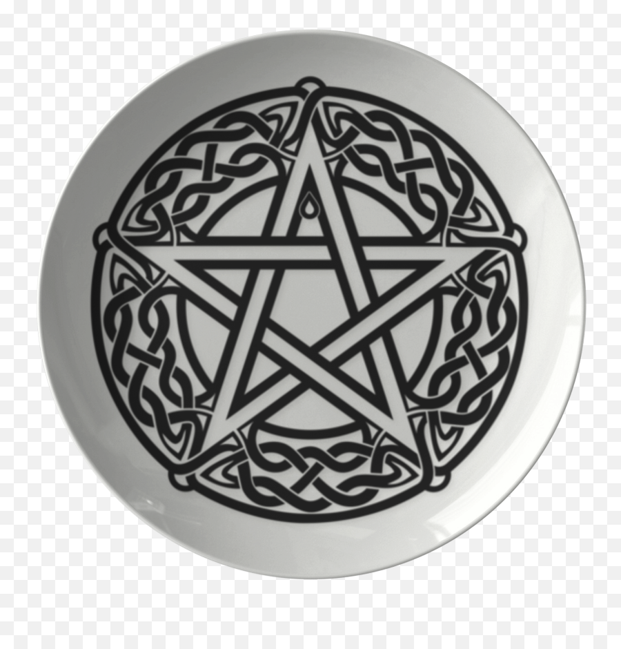 Download Wicca Pentacle Plate - Full Size Png Image Pngkit Celtic Pentacle,Pentacle Png