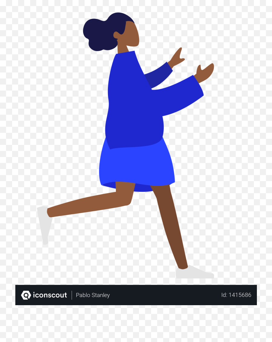 Free Running Girl Illustration Download In Png U0026 Vector Format - Humaaans Illustration Vector,People Running Png