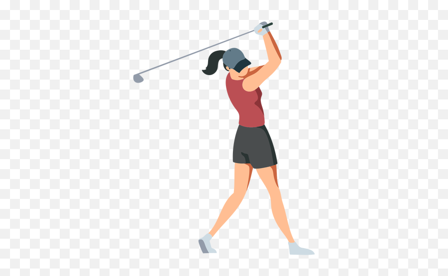 Club Shorts T Shirt Hair Cap Ponytail - Female Golf Player Png,Golfer Transparent