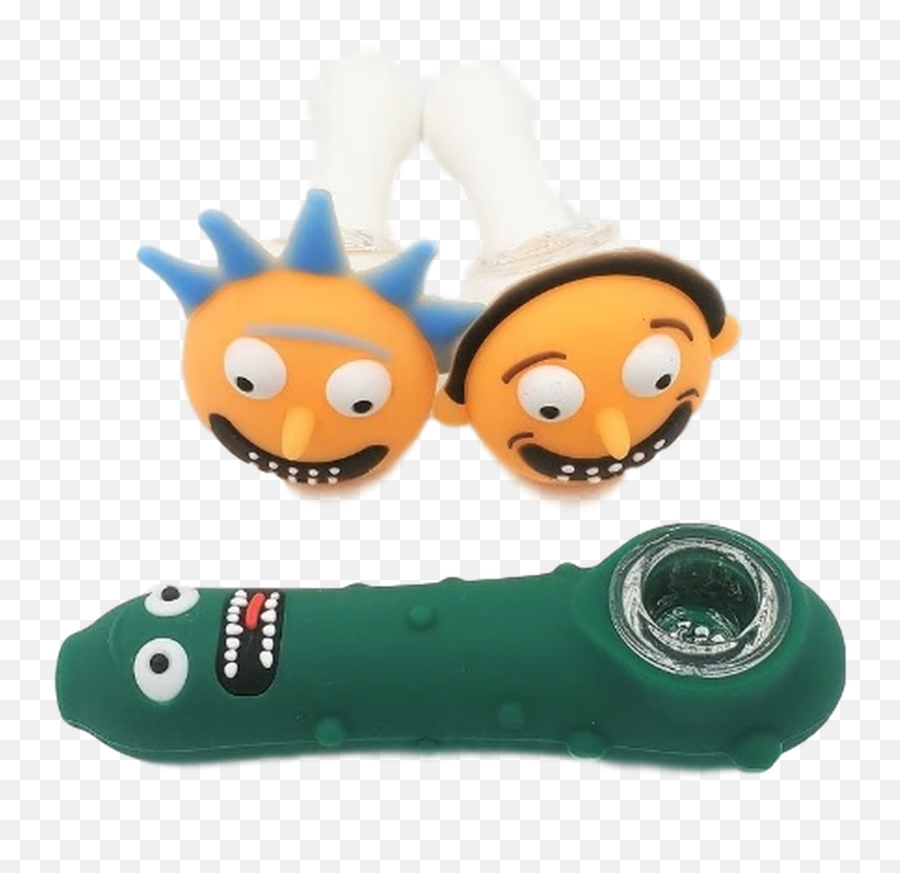 Silicone Pipes - Stuffed Toy Png,Pickle Rick Face Png