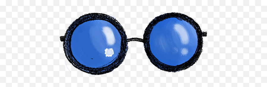 Blue - Roundglasses U2013 Big Bear And Bird Shop Blue Round Glasses Png,Round Sunglasses Png