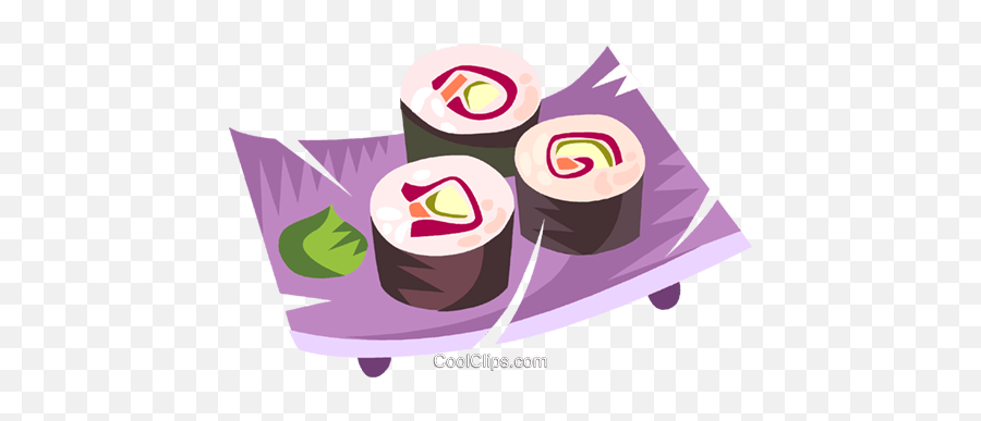 Sushi Royalty Free Vector Clip Art Illustration - Vc101495 Snack Cake Png,Sushi Clipart Png