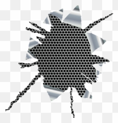 Metal Hole Visual Effects Wall Decal - Calcos Deadpool Para Auto Png,Hole In Wall Png