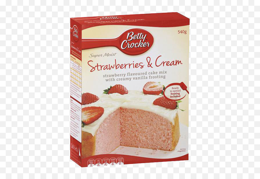 Betty Crocker Cake Mix Strawberries U0026 Cream 540g - Myozbox Strawberries And Cream Cake Mix Png,Betty Crocker Logo