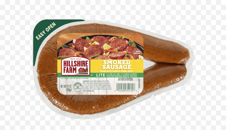Lite Smoked Sausage Hillshire Farm Brand - Kielbasa Sausage Png,Sausage Transparent Background