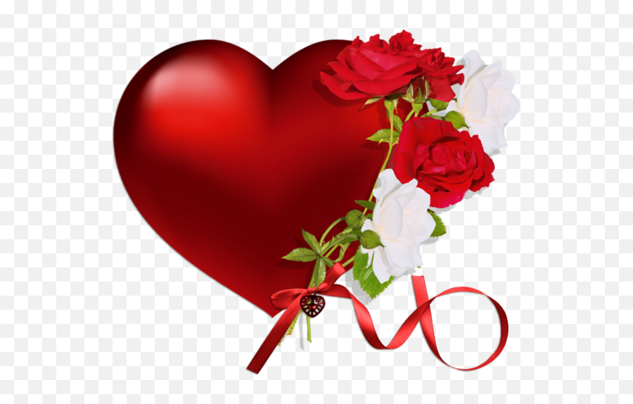 Heart With Roses Png - Heart With Flower Image Png,Rose Png