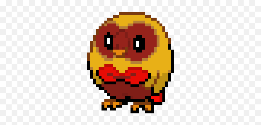 Fire Rowlet Pixel Art Maker - Pixel Art Logo Firefox Png,Rowlet Png