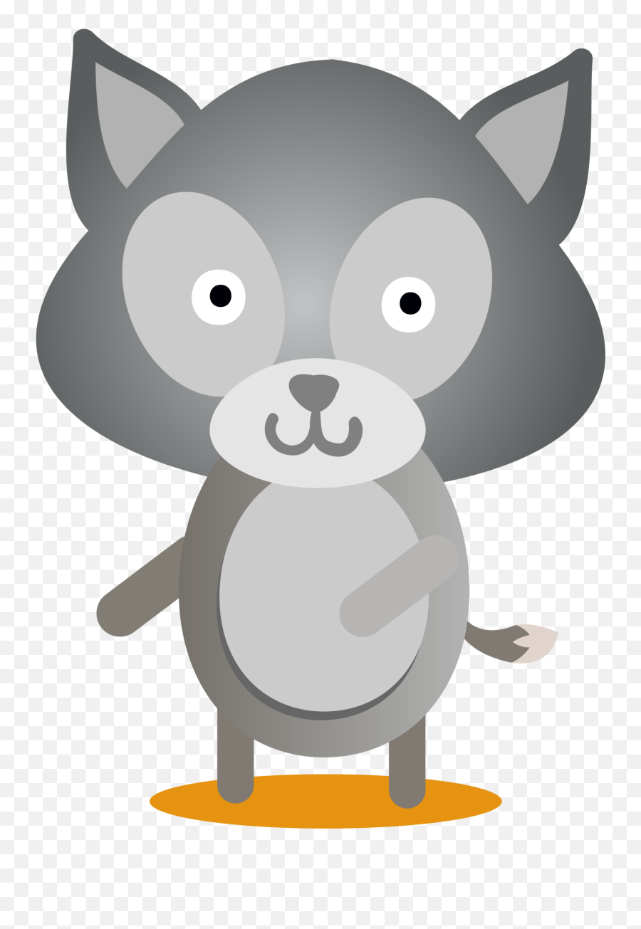 Free Transparent Gray Wolf Png Download - Desenho Lobo Simples,Wolf Cartoon Png