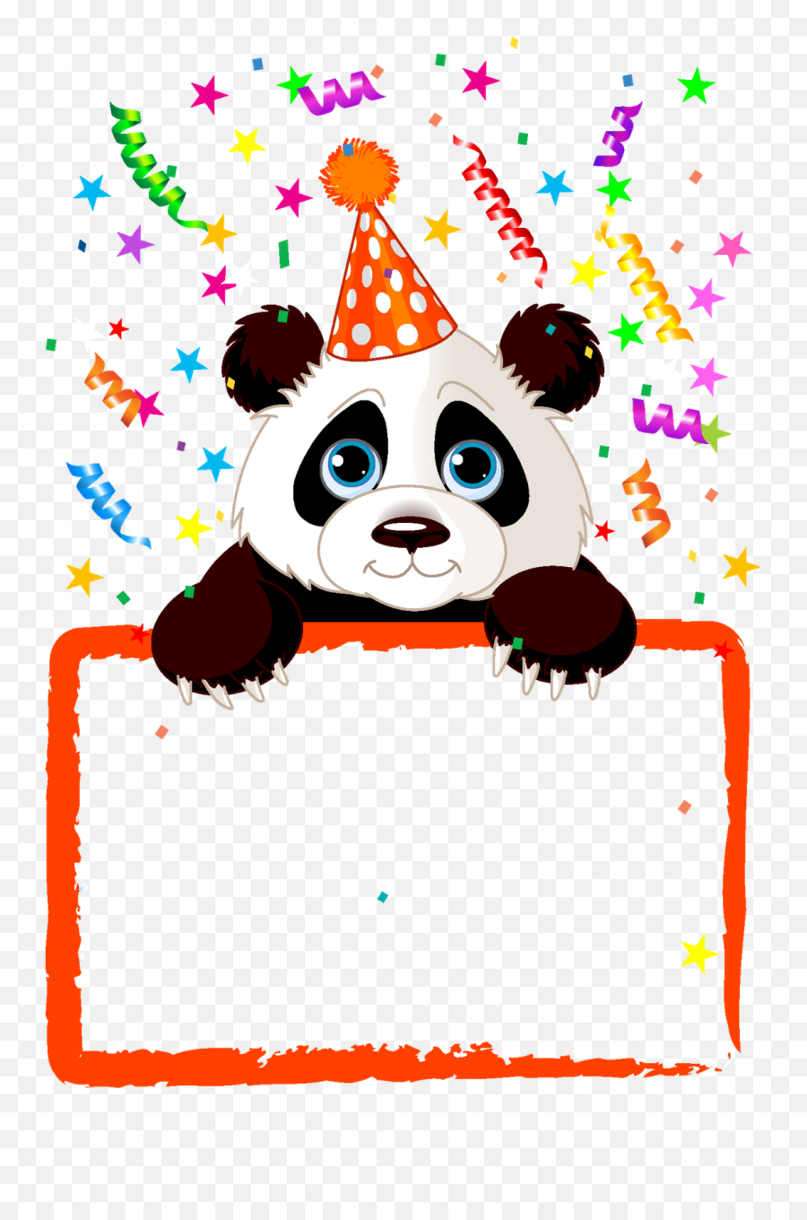 Baby Panda Shower Curtain Transparent - Birthday Panda Frame Png,Feliz Cumplea?os Png