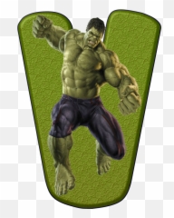 Download Hulk - V Letra De Superheroes Alfabeto Hulk Png