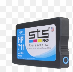 Replacement Cartridge For Hewlett Packard Hp711 Cyan Cz126s - Portable png