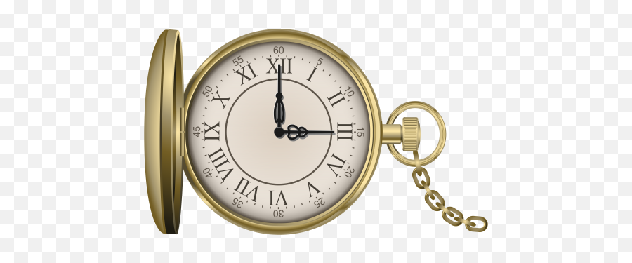 Old Pocket Clock Png Image With No - Transparent Pocket Watch Clipart Png,Gold Clock Png