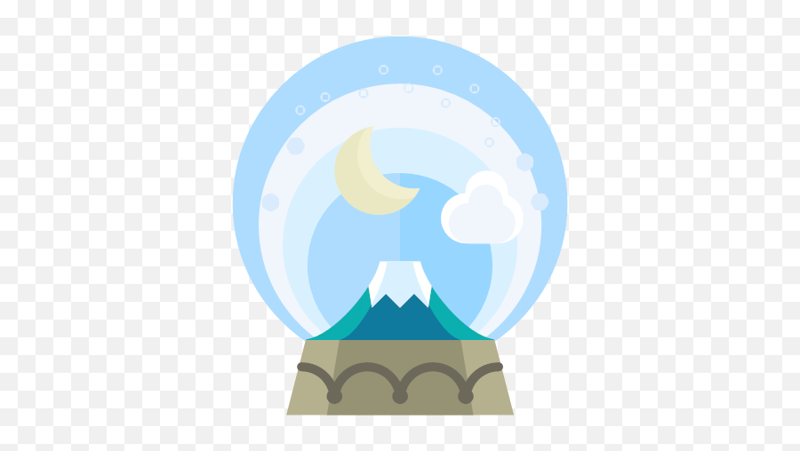 Cloud Decorate Decoration Moon Mountain Png Snowglobe Icon