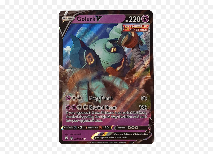 Pokémon Tcg - Golurk V Ultra Rare 070203 U2013 Hero Stash Png,Eska Icon