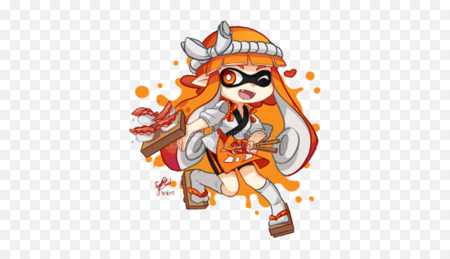 Splatoon Splatoon2 Girl Squid Inkling Nintendo Inklingg - Chibi Splatoon Inkling Girl Png,Splatoon 2 Png