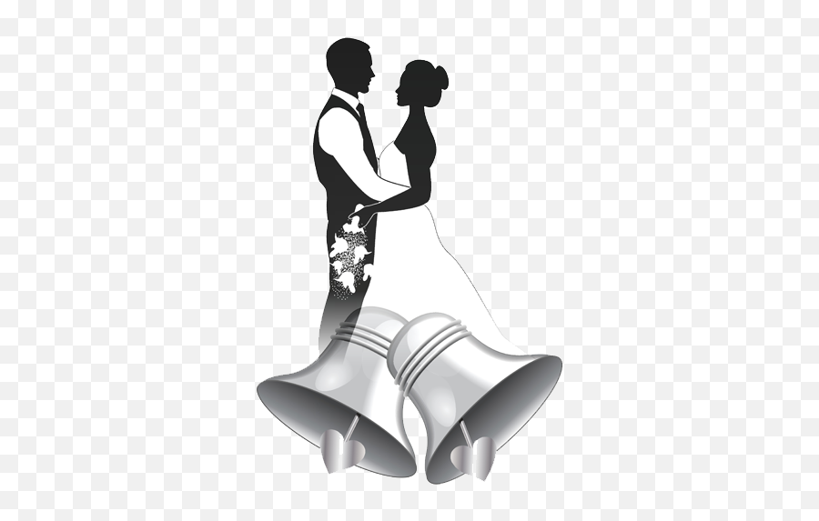 Wedding Bells Transparent Png Clipart - Silhouette Couple Wedding Clipart,Wedding Bells Transparent Background