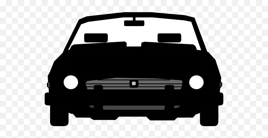 Car Front Vector Png Image - Car Front Elevation Silhouette,Front Of Car Png