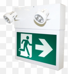 12v 36w Running Man Steel Combo Fire Equipment - Running Man Exit Signs Ontario Png,Man Of Steel Logo Png