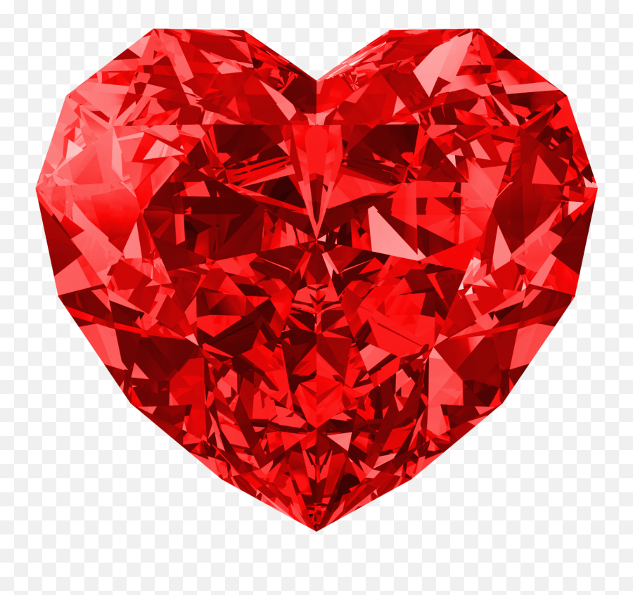 Download Crystal Heart Png Image For Free - Red Diamond Heart Png,Transparent Timbs
