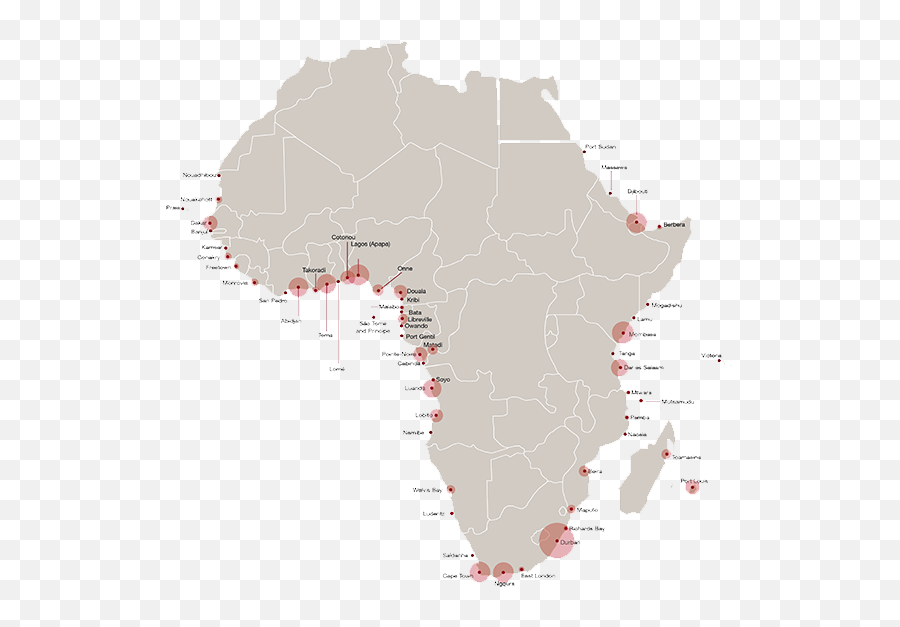 African Ports - Africa Sea Ports Map Png,Africa Map Png - free ...