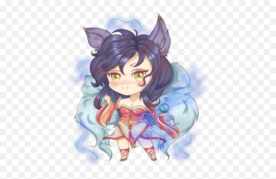 Download Lol Fanart Ahri - Cartoon Png,Ahri Png