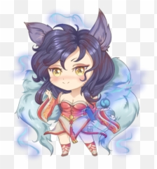 Download Lol Fanart Ahri - Cartoon Png,Ahri Png