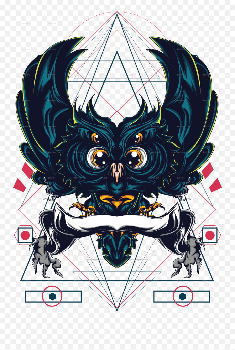 The Owl Sacred Geometry - Illustration Png,Sacred Geometry Png
