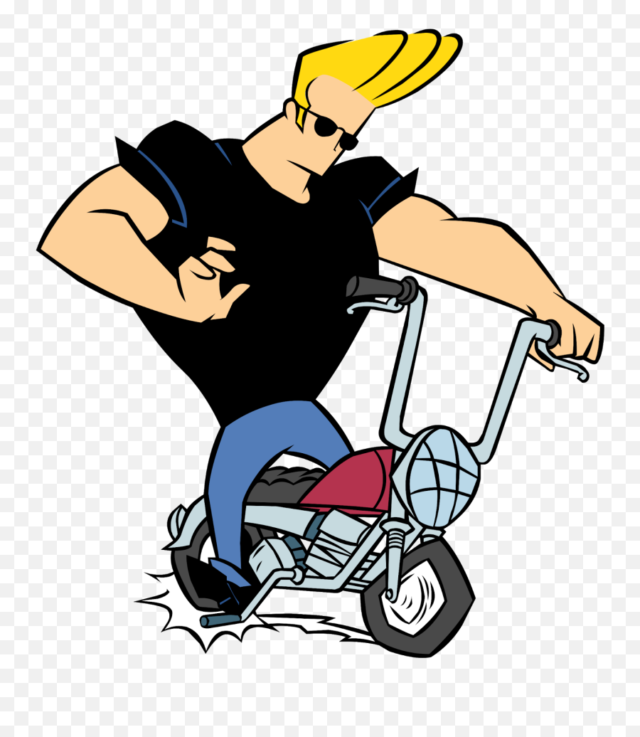 Johnny Bravo Cartoon Character Characters - Johnny Bravo En Moto Png,Johnny Test Png