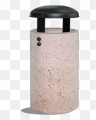 Dust - bin with concrete trim red finish Giove model Plastic Bottle png