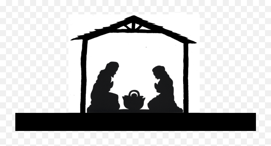 Christmas Nativity Scene Manger Clip Art - Night Scene Png Nativity Shadow,Nativity Png