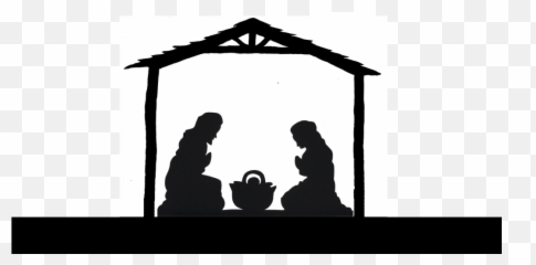 Christmas Nativity Scene Manger Clip Art - Night Scene Png Nativity Shadow,Nativity Png
