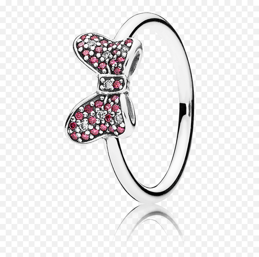 Download Hd Disney Mickey Silhouette Ring Clear Cz - Pandora Disney Minnie Ring Png,Mickey Silhouette Png
