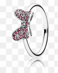 Download Hd Disney Mickey Silhouette Ring Clear Cz - Pandora Minnie png