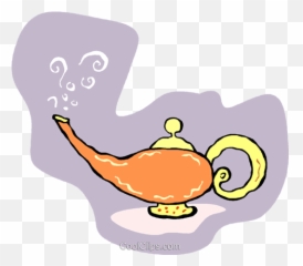 Aladdinu0027s Lamp Royalty Free Vector Clip Art Illustration - Conjure Clipart Png,Aladdin Lamp Png