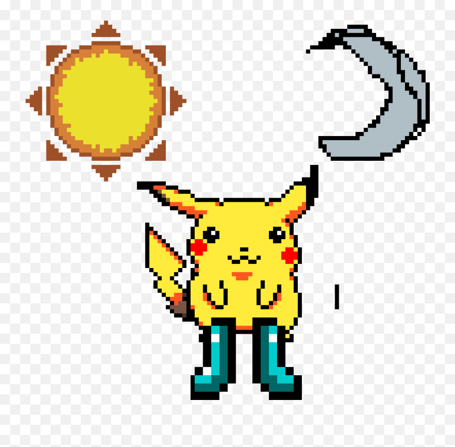 Pixilart - Pokemon Sun And Moon By 0408759 Pikachu You Expect Me To Fit Png,Pokemon Sun And Moon Logo Png