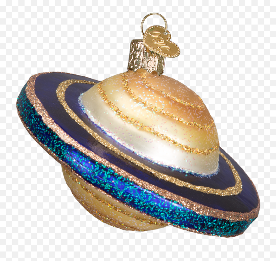 Download Saturn Planet Old World Glass Ornament - Lucky Png,Hanging Christmas Ornaments Png