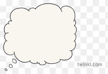 Thought Bubble Speech Thinking Comic Mps Ks2 Illustration - Plain Cake Clipart Png